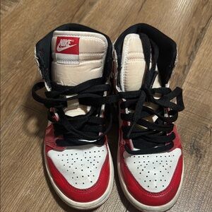 Nike Kids Red and White Sneakers